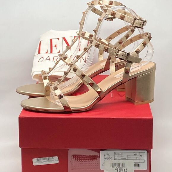 Valentino Garavani Rockstud Caged Leather Sandals size 40 - Picture 11 of 13